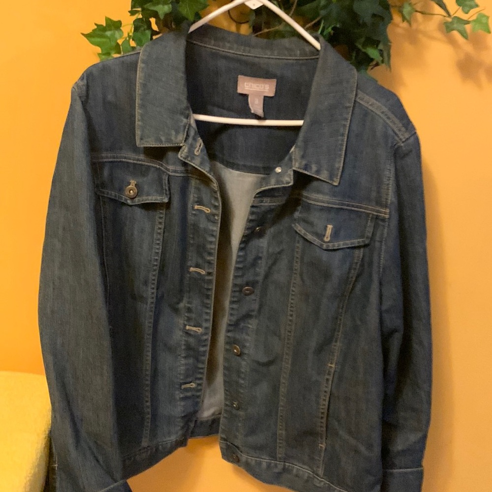 CHICO’S Blue Jean Jacket size 3X women’s